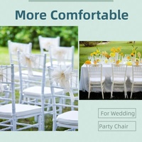 Chaise de Réception de Mariage Chiavari Luxe Blanc Empilable en Plastique pour Événements et Extérieur
