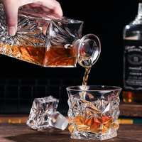 Bouteille en verre moderne et antique de 400ml, décanteurs de liqueur en cristal avec neige ou gold mountain