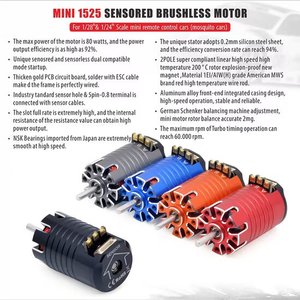 มอเตอร์ไร้แปรงถ่านไมโคร RC 18A ESC 5500KV 7500KV 9500KV แบบมีเซ็นเซอร์ 60K RPM แบบไม่มีเซ็นเซอร์ สำหรับรถ RC ขนาดเล็ก 1/24 1/28 1/32 อะไหล่อัพเกรด - Product Image 2