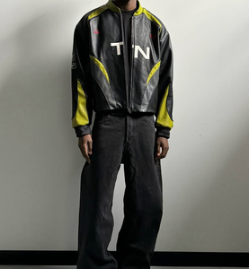 جواكيت رجالية للشتاء مقاومة للرياح سميكة معزولة في الهواء الطلق بنمط فاقد للشارع العالي بو الجلود سحاب الشارع الحضري - Product Image 3