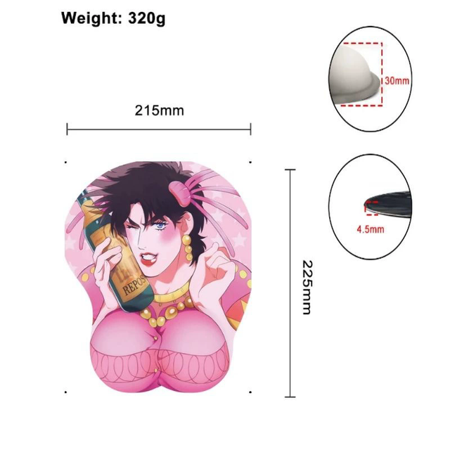 New Customized 3D Cartoon Anime Mousepad with Wrist Support Cute Printed Desk Decor Sexy Girl Rubber Mousepad Manufacture