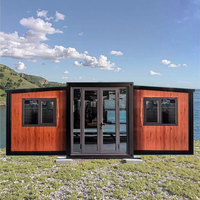 Maison conteneur préfabriquée extensible 20ft 40ft, dortoir, maison mobile modulaire, salon extérieur moderne, chambre à coucher, panneau sandwich