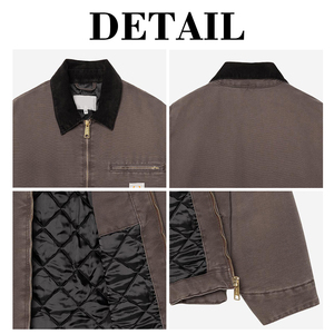 Chaqueta Bomber de Lona Ecológica Retro de Cinco Colores para Invierno, Estilo Casual, con Cierre de Cremallera, Cuello Alto y Logotipo Frontal, de Alta Gama, Marca KingSen, Venta al Por Mayor - Product Image 6