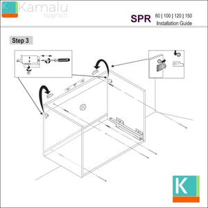 Kamalu SPR-80C Armadietto da Parete Bicolore da 80cm con 2 Cassetti Scorrevoli per Camera da Letto e Bagno, Realizzato in Resistente Legno MDF - Product Image 4