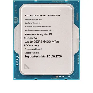 Procesador I5 14600KF, 14 Núcleos, 5.3GHz, 24MB, 125W TDP, Socket LGA1700, CPU - Product Image 3
