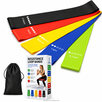 Juego de Bandas de Resistencia para Gimnasio en Casa, 5 Bandas de Ejercicio de Látex, para Fitness, Yoga, Pilates, Glúteos, Fabricante con Logotipo Personalizado