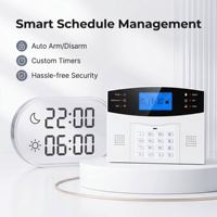 Système d'alarme anti-intrusion domestique intelligent Tuya WiFi 2G GSM, 99 zones sans fil, 7 entrées filaires, panneau ABS portable, détecteur PIR, sirène SOS, application