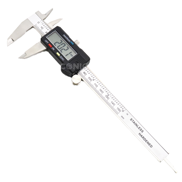 High Precision Large Screen 150mm/6 Inch Electronic Vernier Digital Calipers Waterproof Stainless-Steel Measuring Tool