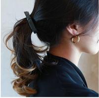 Boucles d'oreilles créoles en Tube épais mi-épais pour femmes, bijou Simple, Chic, plaqué or, 18 carats, collection 2021