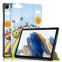 Étui à trois volets pour Samsung Galaxy Tab A9Plus A11Plus, support multi-angles, 11 pouces, étui intelligent pour tablette en cuir PU