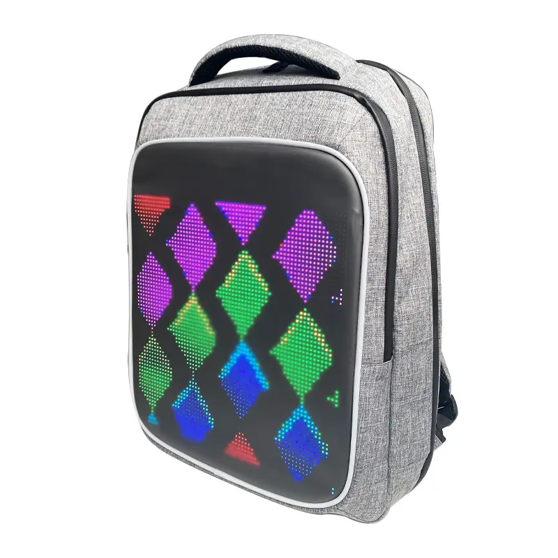 Maxcolor LED Backpack Smart Bluetooth APP Control DIY Display Laptop Bags Waterproof LED Bag For Men Women