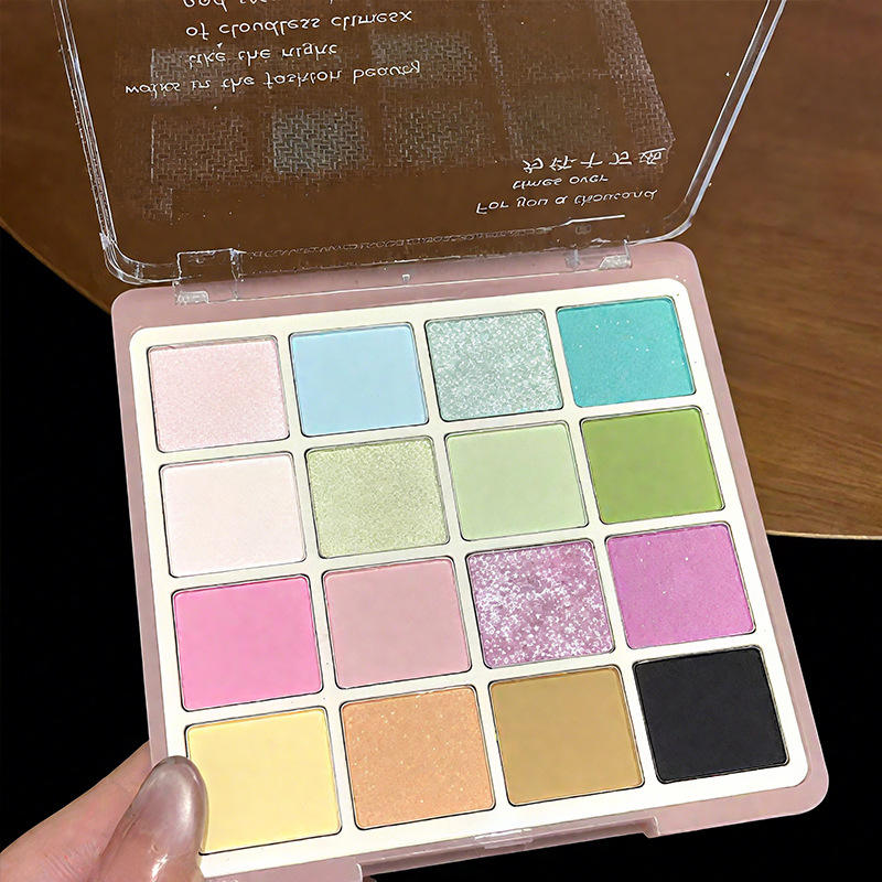 16 colors of eyeshadow