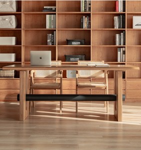 Nordic moderno minimalista domestico scrivania in legno di cera bianca sala da pranzo <span class=keywords><strong>tavolo</strong></span> da pranzo <span class=keywords><strong>rettangolare</strong></span> e sedia - Product Image 5