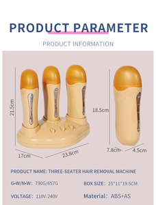 Chauffe-cire épilatoire professionnel 3 places pour salon de beauté – Machine de thérapie à la cire chaude pratique pour l'épilation - Product Image 6