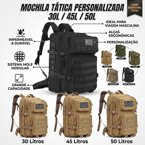 Personal Large Capacity 30L/45L/50L Waterproof Tactical <b>Molle</b> Backpack for Men Travel and Outdoor Hiking - Product Image 1