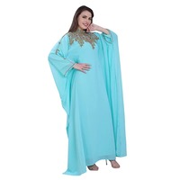 Robe longue de soirée musulmane luxueuse pour femmes, kaftan Farasha, manches longues, robe de soirée musulmane modeste