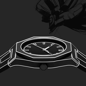 Montre Athleisure Créative au Design Octogonal Moderne et Simple, Étanche, Style Bande Dessinée, à Quartz - Product Image 3