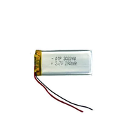 Bekerja di -20 ℃   Baterai Lithium Ion Pouch 3.7V Sel Baterai Lithium 290mAh Baterai Lithium Polymer 302248 untuk Perangkat Bluetooth