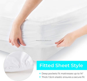 Protège-matelas imperméable taille Queen avec poches extensibles - Housse de matelas en mélange de coton lavable en machine pour lit - Product Image 4