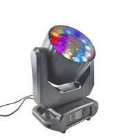 Luz de escenario LED multicontrol con zoom de ojo de abeja grande de 4-50 grados, cabezal móvil con lente giratoria, 19x20W 4 en 1 RGBW, control DMX RDM