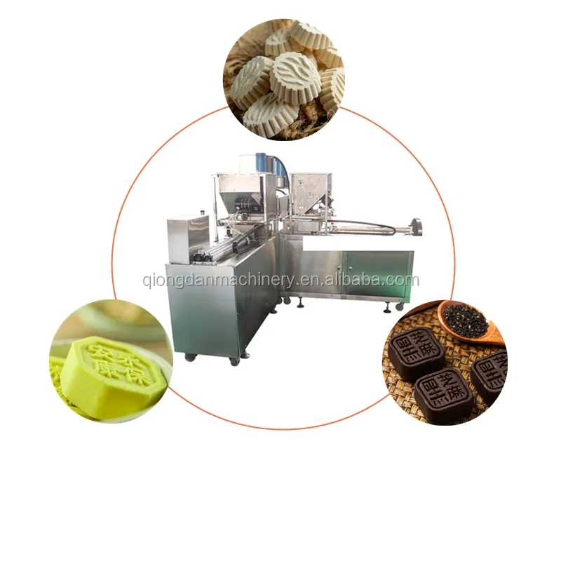 Presse à bloc entièrement automatique pour aliments pour animaux familiers Presse à bloc de haricots mungo Pâtisserie Huit Zhen Machine à fabriquer des blocs de gâteaux Polvoron