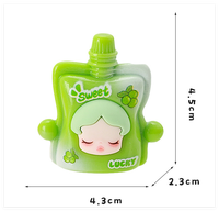 3d Cartoon Diy Sculpture Decor Doll Figurine Girl Jelly Kawaii Dollhouse Drink Food Resin Charm Miniature Kits Surprise Kid Toy