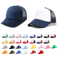 Casquette de baseball en maille 100 % polyester 5 panneaux style Y2K Bright Sun avec logo 3D en relief, broderie personnalisée et casquette trucker en mousse