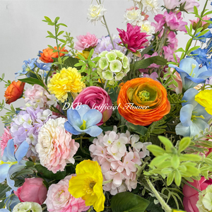 Factory Low Price Custom light pink large flower ball mix color Silk pink Rose Wedding Flower Balls plants for events Decoration - Product Image 6