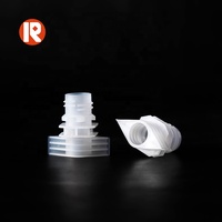 Bouchon de bec verseur en plastique jaune de 13 mm, couleur personnalisée, avec couvercle à vis, conception réutilisable pour un emballage liquide anti-fuite