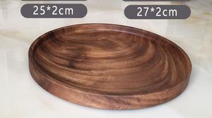 Yaratıcı yuvarlak ahşap disk batı yemek servis tepsisi plaka yemekleri ve tabaklar gemi hazır - Product Image 5