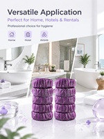Tablette nettoyante pour cuvette de toilettes violette, nettoyage puissant, fraîcheur longue durée, entretien professionnel des toilettes
