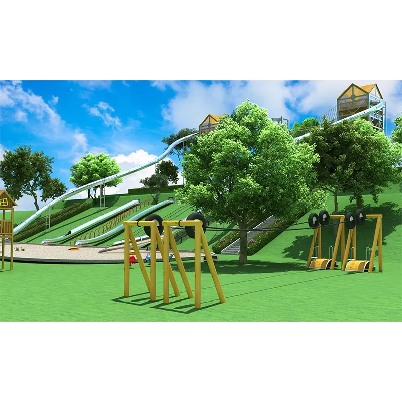 Настраиваемая на открытом воздухе цветная веревка, вязаная крючком верхушки деревьев, сетчатая игровая площадка для детей и взрослых