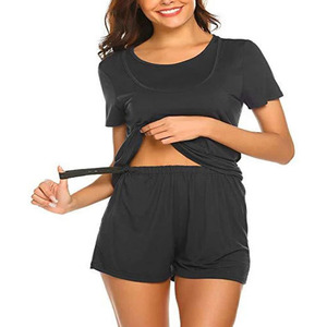 Ropa de maternidad de verano <span class=keywords><strong>Pijamas</strong></span> <span class=keywords><strong>Lactancia</strong></span> Ropa de dormir Ropa de alimentación de <span class=keywords><strong>lactancia</strong></span> Estilo suelto para ropa de embarazo Tamaño grande - Product Image 6