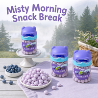 Aimo Instant Flavour Kaascracker - Zoete en knapperige textuur - Blauwe bessensmaak 14 gram. Kant-en-klare verpakkingen.