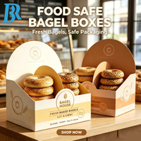 Boîte de présentation en carton alimentaire personnalisée pour boulangerie, boîte à bagels, boîte à pâtisserie, boîte à bretzels, sacs à sandwichs pour la présentation de biscuits