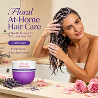 GATASE Lavender & Rose Hydrating Hair Masque dengan Formula Aman untuk Warna Rambut, Melembapkan, Memperbaiki, dan Menambah Volume serta Kilau