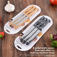 Couteau à steak en acier inoxydable avec manche en plastique, bords dentelés, design ambidextre, couteaux de table écologiques pour la cuisine et l'hôtellerie