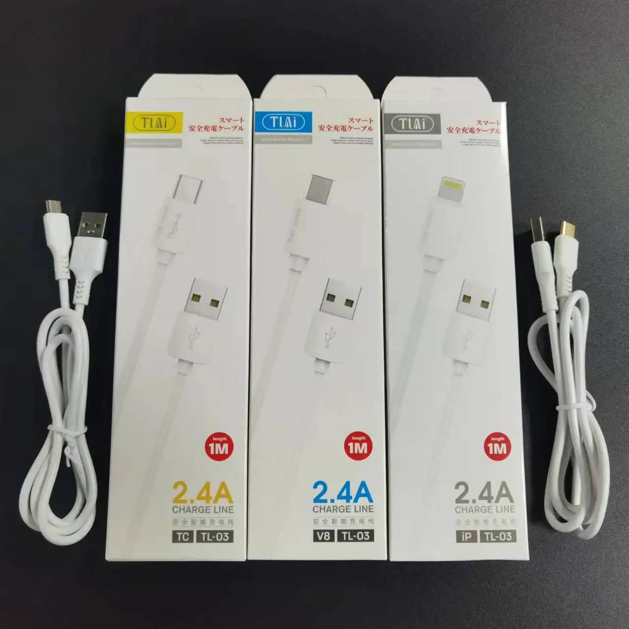 OEM ODM Disesuaikan Kualitas Tinggi dengan Kotak Ritel Usb C Kabel Tipe C Kabel Pengisian Cepat untuk Mikro untuk Iphone