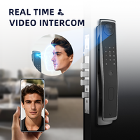 Cerradura Inteligente para Puerta con Reconocimiento Facial 3D UIELOCK QB50, Cámara con Huella Dactilar, Compatible con Puertas de Aluminio, Control Remoto por Aplicación WiFi Tuya en la Nube