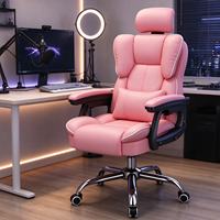 Fauteuil Inclinable Ergonomique pour Ordinateur à Domicile, Chaise de Bureau Pivotante Confortable pour Gaming, Idéale pour le Streaming et les Études en Dortoir