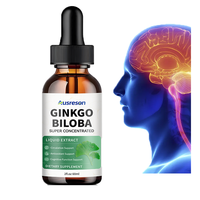 Ausreson OEM Vitamines Ginseng Ginkgo Biloba Extrait Liquide Gouttes Boissons Complément Cérébral Ginkgo Biloba Liquide