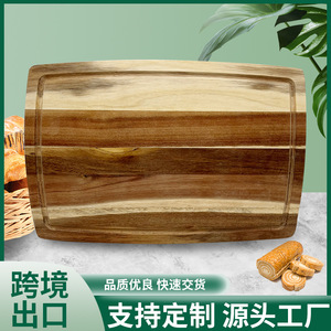 Tabla de cortar de madera rectangular de 42x28x2cm para uso doméstico - Product Image 2