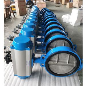 Válvula Neumática Industrial Tipo Mariposa con Válvula Solenoide y <span class=keywords><strong>Regulador</strong></span> de Filtro - Product Image 2