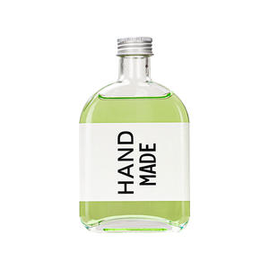 Botella de vidrio plana portátil de 100ml 200ml 250ml 300ml, botella vacía transparente <span class=keywords><strong>para</strong></span> jugo, licor y bebidas espirituosas con tapa. - Product Image 6