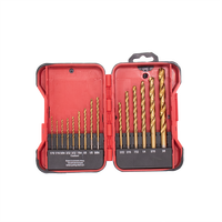 Jeu de 25 forets hélicoïdaux HSS à queue droite M2 avec finition oxyde noir pour le perçage du métal