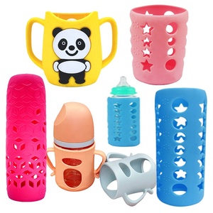 Funda de Silicona para Biberón, Personalizada de Fábrica, Molde OEM, Grado Alimenticio, Antideslizante, Aislante, para Biberón de Vidrio - Product Image 1