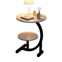 Table basse moderne minimaliste luxueuse, écologique, durable, portable, avec plateau en bois et structure en acier carbone, pour le salon et la maison