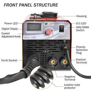 160A IGBT Aluminium CO2 MIG-160 <span class=keywords><strong>MMA</strong></span> TIG MAG Soudeuse 220V Inverter Machine à souder Sans Gaz Nouvelle Condition Pompe Tube Mill Line - Product Image 6