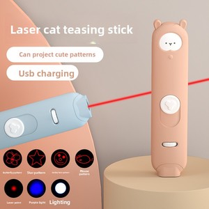 Sang trọng tương tác mèo đồ chơi tia <span class=keywords><strong>laser</strong></span> hồng ngoại ánh sáng mèo trêu ghẹo Stick với lông chuông LED Light Torch <span class=keywords><strong>Laser</strong></span> - Product Image 1