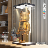 Bearbrick 1000% boîte d'affichage acrylique transparente modèle de jouet avec lumière LED boîte de rangement anti-poussière présentoirs
